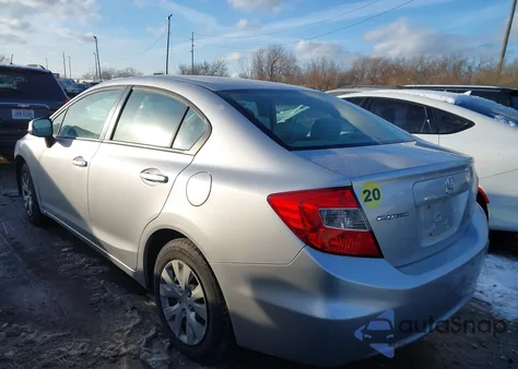 2012 Honda Civic Lx из США, поврежденный, VIN 19XFB2F5XCE024935